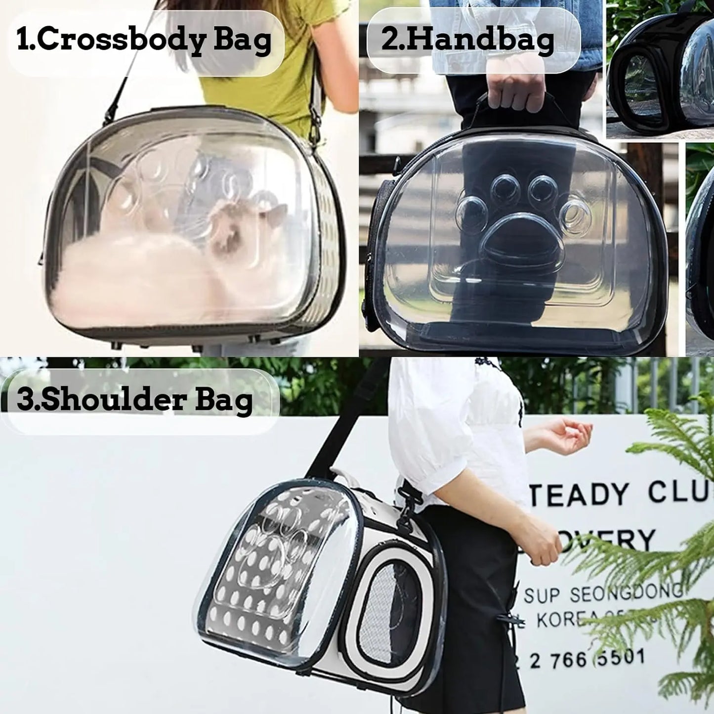 Sac de transport chat-Transparentcatcarrierbagâą
