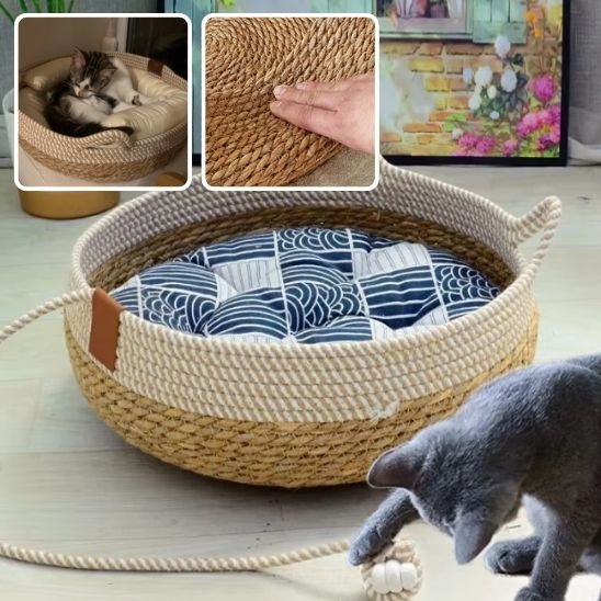 Lit-pour-chat-joue-avec-la-balle