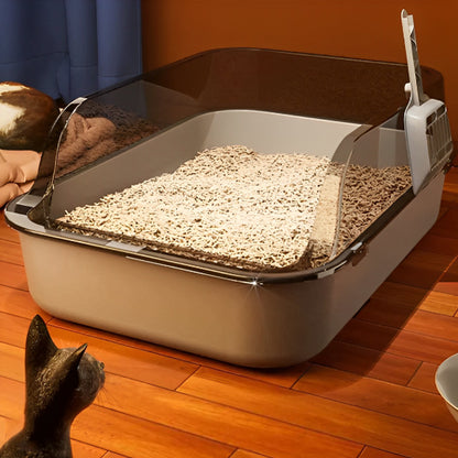 Bac-a-litiere-pour-chat-gris