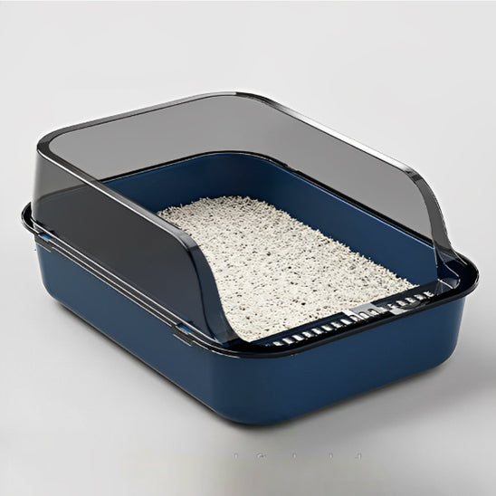 Bac-a-litiere-pour-chat-bleu