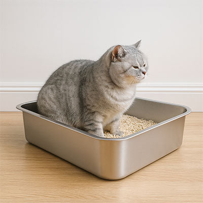 Bac litière Chat | Inox Premium