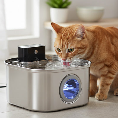 Fontaine-a-eau-Chat-boit-avec-plaisir