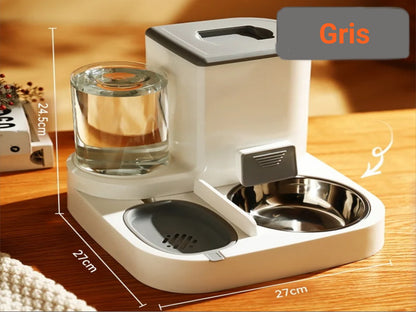 Gamelle chat™ | 2 en 1 mangeoire et abreuvoir