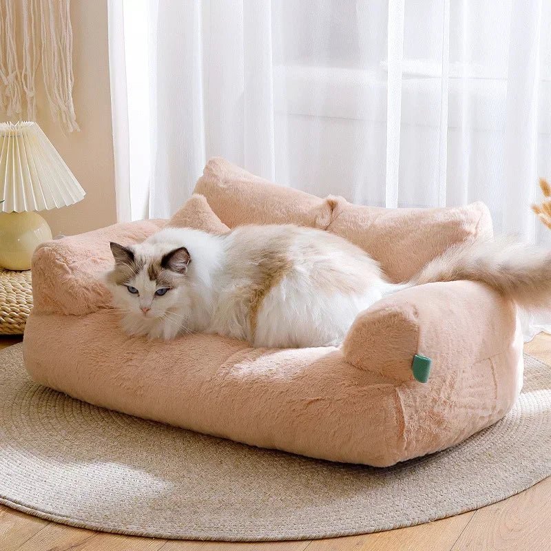 Niche pour chat canape confort chat coucher couleur beige