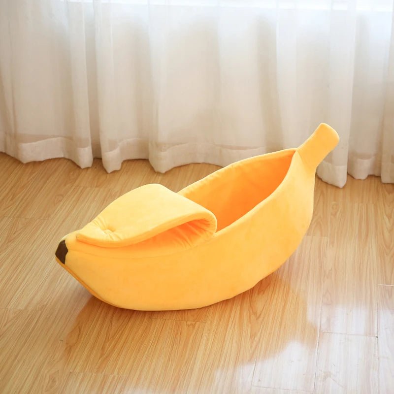 Niche pour chat forme banane presentation du produit