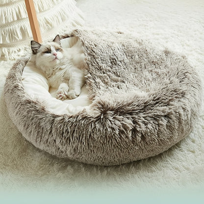 Niche pour chat ultra moelleux chat coucher