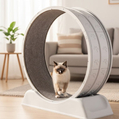 Tapis roulant chat qui joue