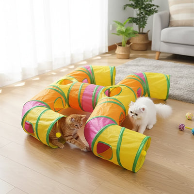 Tunnel-pour-chat-dans-le-salon