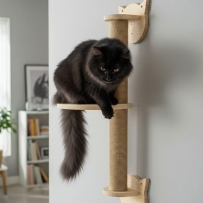 Arbre-a-Chat-mural-salon-chat-noir