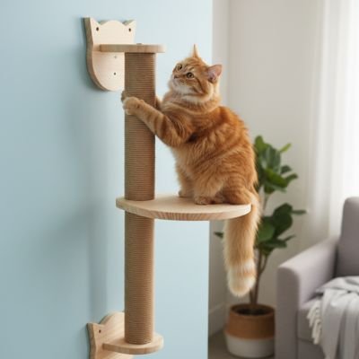 Arbre-a-Chat-mural-chat-joue