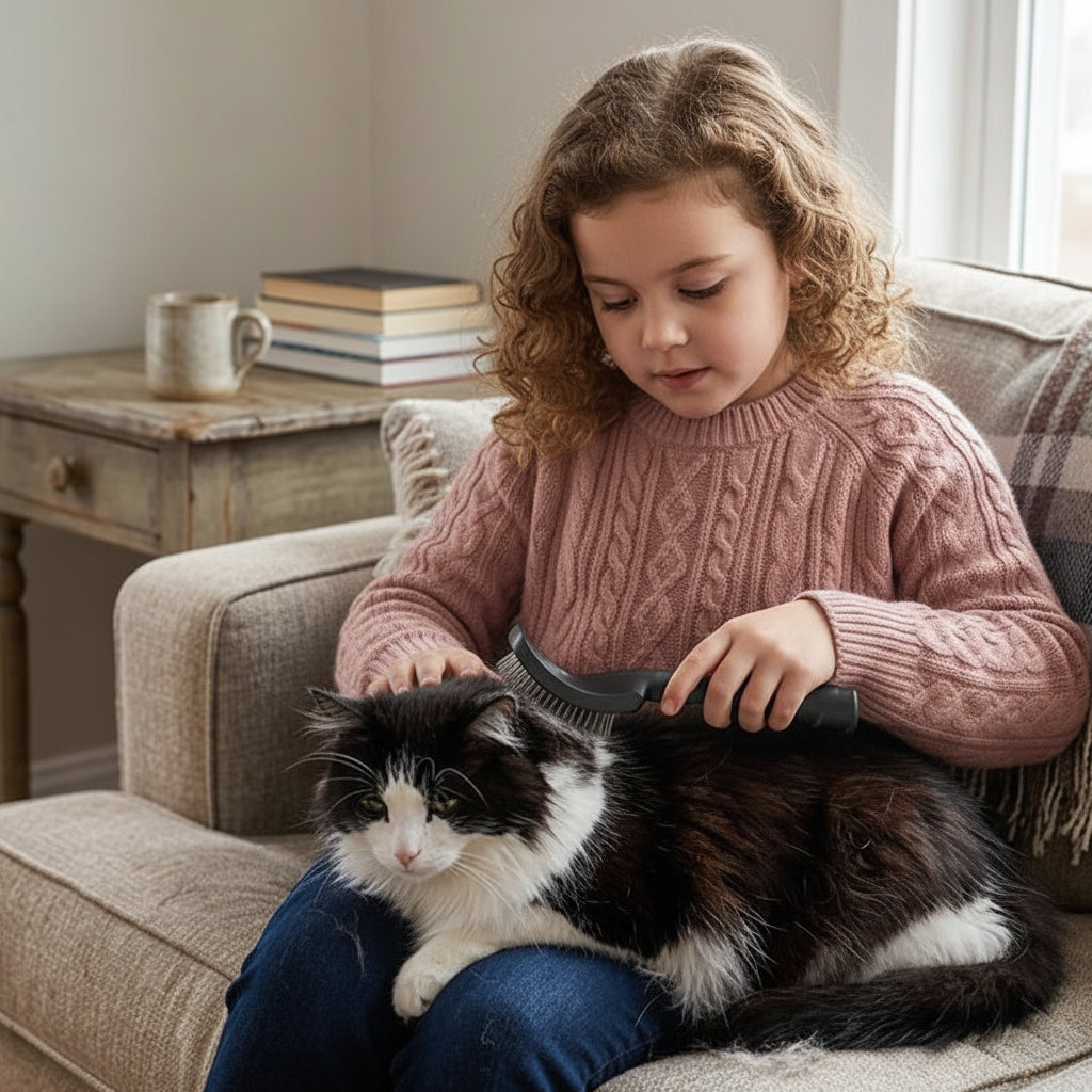 Brosse-chat-poil-long​-chat-se-fait-brosser
