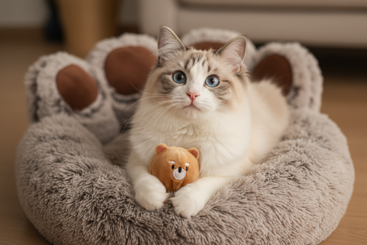 Chat craquant dans Bearpawcathouse avec StimuDent