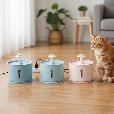 Fontaine-a-eau-Chat-devant-les-couleurs
