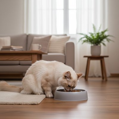 Gamelle-anti-glouton-Chat-dans-le-salon