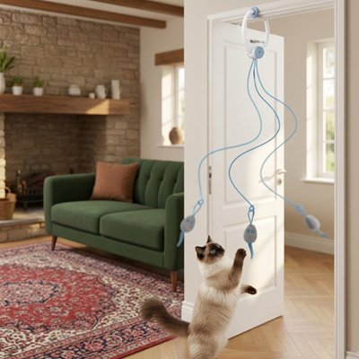 Jeu-pour-Chat-joue-entre-la-porte