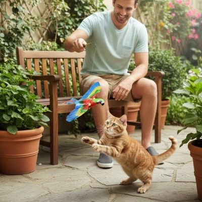 Jeux-pour-chat-assis-sur-un-banc