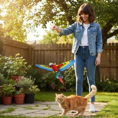 Jeux-pour-chat-debout-joue-dans-le-jardin