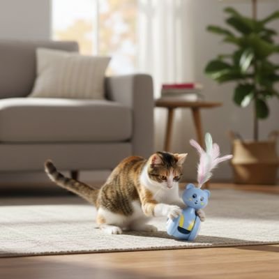 Jouet-chat-épanouis