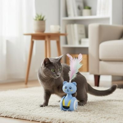 Jouet-chat-joue-dans-le-salon 
