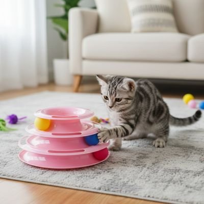 Jouet-pour-chat-joue-dans-le-salon