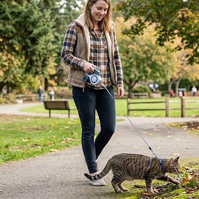 Laisse-Chat-découvre-le-jardin-en-laisse 