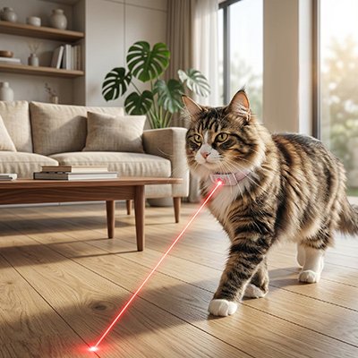 Laser-chat-regarde-le-laser-par-terre