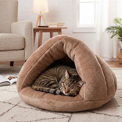 Lit-pour-Chat-dort-dans-le-salon 