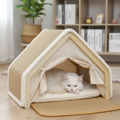 Maison-pour-chat-endormie