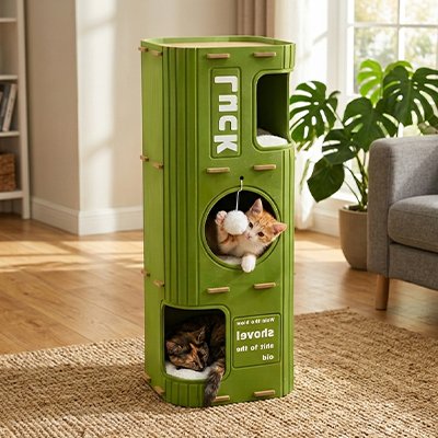 Niche-pour-chat-grand-dans-le salon